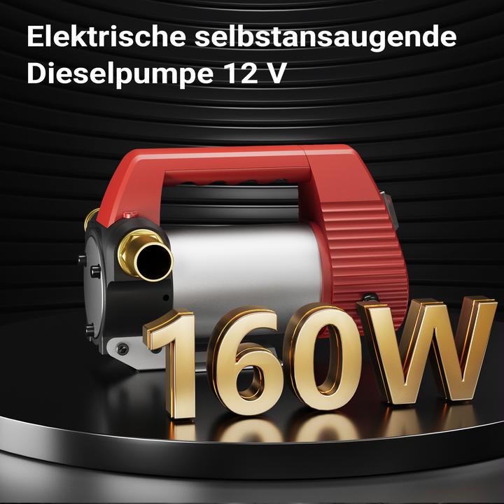 Actual product image Wiltec Self Priming Bio Fuel Oil Diesel 12V/160W 40l/min Transfer Pump H/D Portalbe