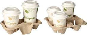 Actual product image Huhtamaki Trays "To Go" for cups (220 x)