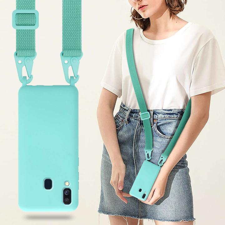 Actual product image Cadorabo TPU Cover Mobile Phone Chain Liquid (Samsung Galaxy A40)