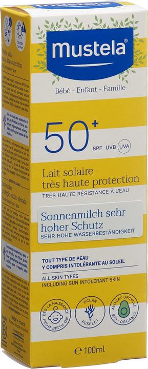 Image du produit Mustela Lait solaire (Lait solaire, SPF 50+, 100 ml, 126 g)