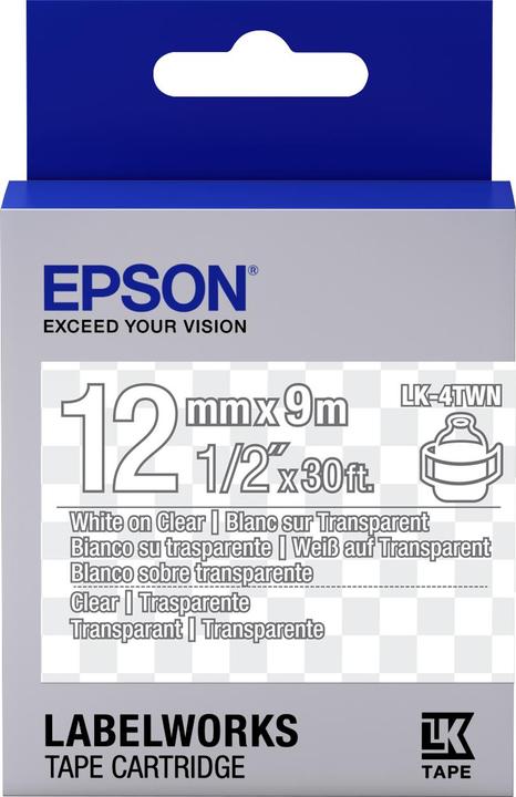 Epson Label Cassette Lk-4twn (1.20 cm, White)