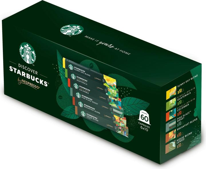 Actual product image Starbucks Nespresso 6 varieties (60 x Port.)