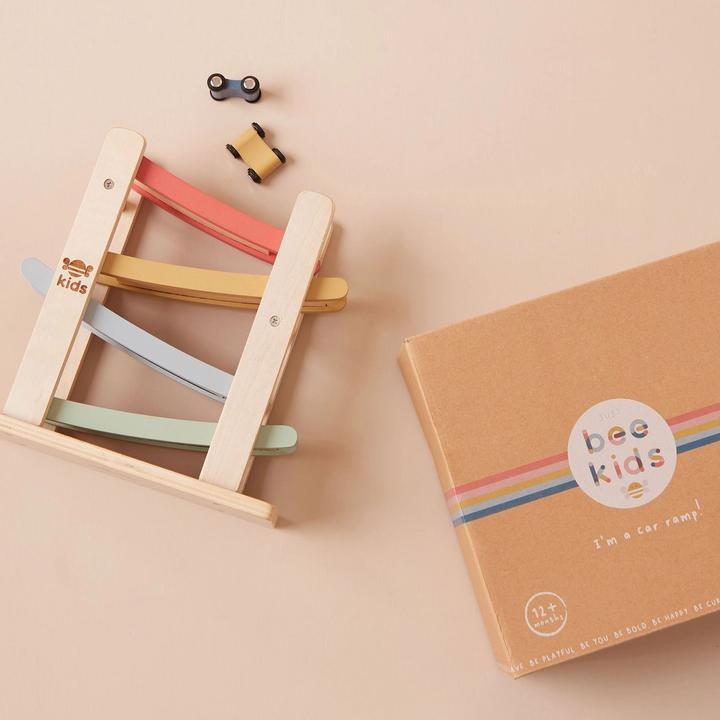 Immagine prodotto Just Bee Kids Giocattolo a rampa per auto in legno