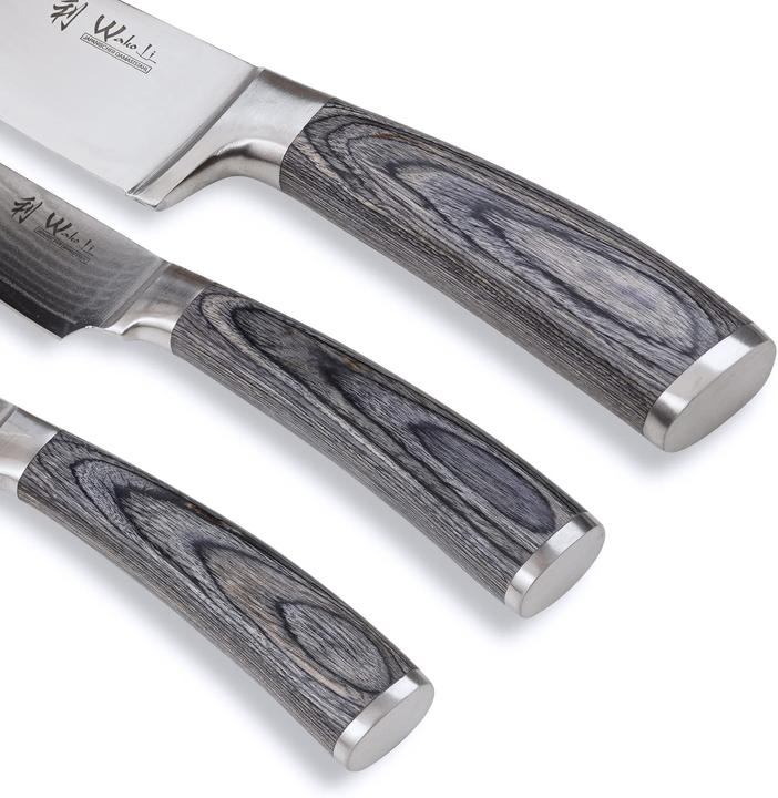 Immagine prodotto Wakoli Set di coltelli Edis 3 pezzi damascati (16 cm)