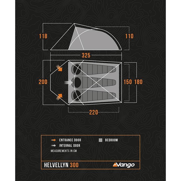 Image du produit Vango Helvellyn 300 (3.30 kg, 3 personnes)