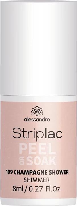Actual product image Alessandro Striplac Peel or Soak (109 Shimmer Shower, UV gel varnish)