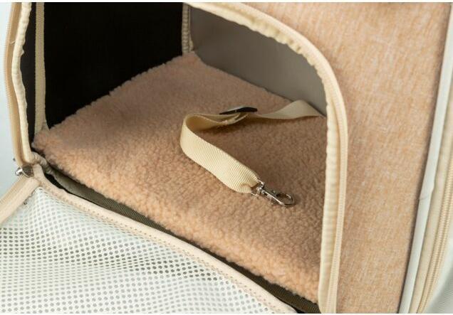 Produktbild Trixie Tiertransport-Rucksack Willow Beige/Braun (Katze, Hund, Reflektoren, Atmungsaktiv)