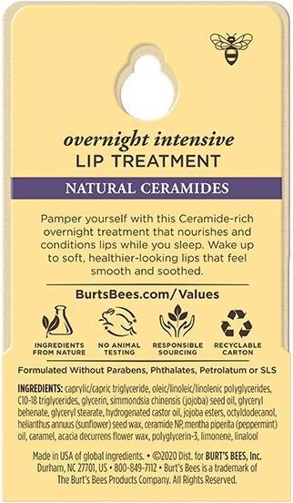 Image du produit Burt's Bees Traitement intensif de nuit pour les lèvres (Beurre)