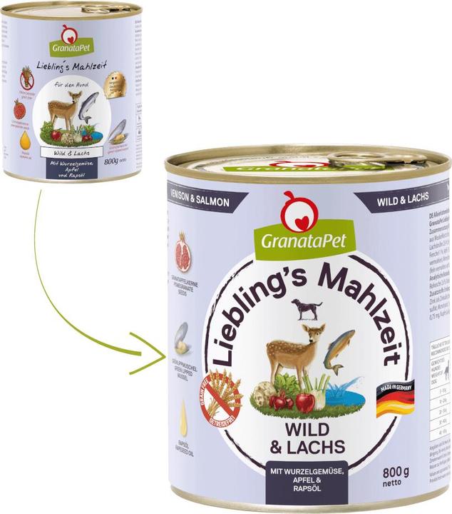 Image du produit Granatapet Lieblingsmahlzeit Wild und Lachs (Adulte, 1 pcs, 800 g)