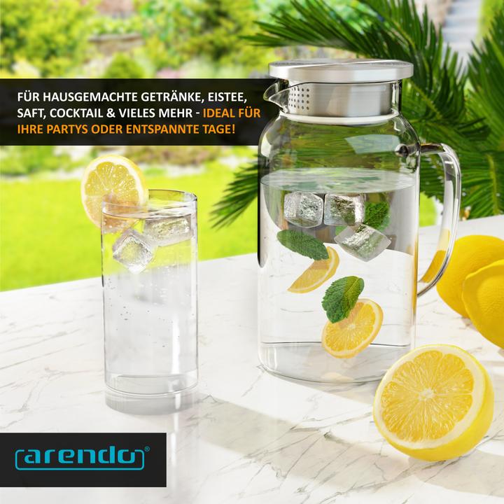 Actual product image Arendo Glass carafe with lid (1.40 l)