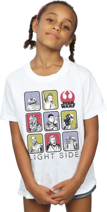 Actual product image Star Wars Girls The Last Jedi Multi Character Cotton T-Shirt (128)