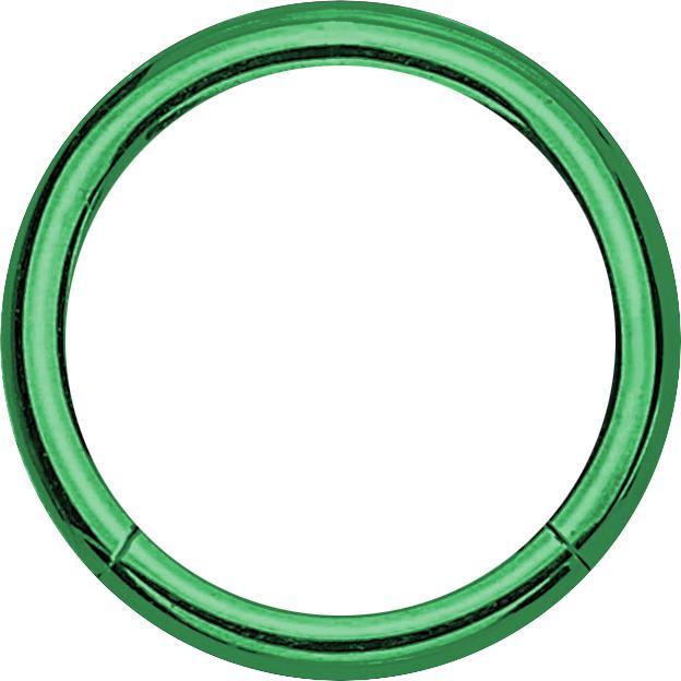 Star Piercing Micro Segmentring klappbar grün (ohne Messing, Chirurgenstahl 316L)