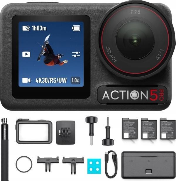 Actual product image DJI Osmo Action 5 Pro Adventure Combo (120p, Wi-Fi, Bluetooth)