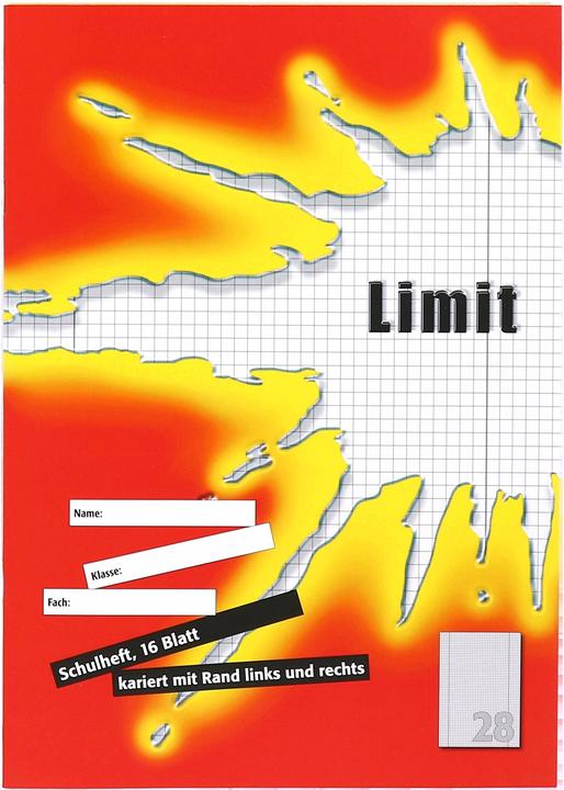 Image du produit Limit Cahier d'écolier A4 2 volets cousus à cheval (A4, Quadrillé, Couverture rigide)