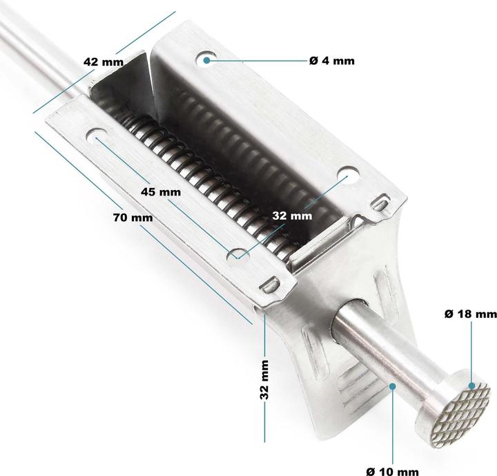 Produktbild Wiltec Pedal Türstopper 33-59 mm Edelstahl Türfeststeller Bodentürstopper Türbremse