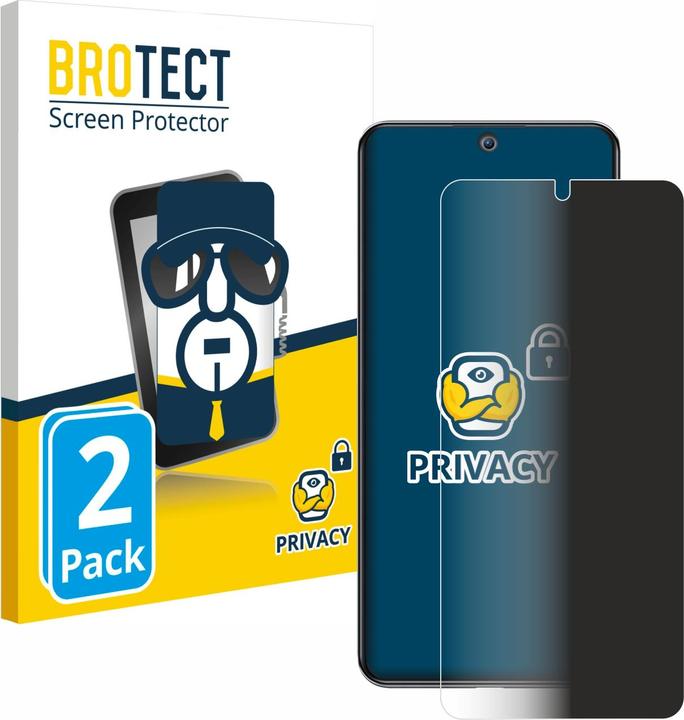 Productafbeelding BROTECT Anti-spionnetje privacyfolie Beschermfolie tegen blauw licht (2 Stuk, Xiaomi 12T Pro)