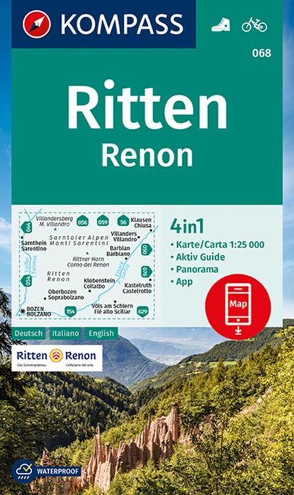 Immagine prodotto Mappa escursionistica KOMPASS Ritten, Renon