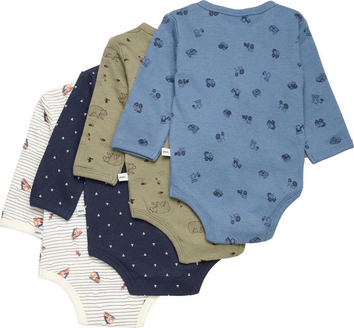 Actual product image Pippi Wrap Long Sleeve Body 4 Set Deep Lichen Green Gr. 80 (80)