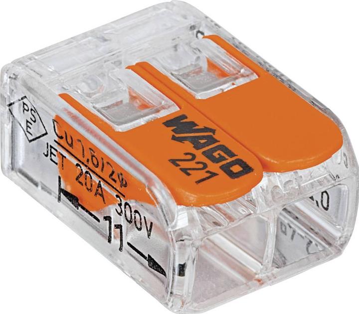Image du produit Wago Borne de jonction, 2x 0.5 - 6mm², transparent, 10 pcs.