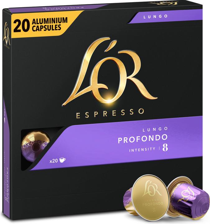 Produktbild L’OR Espresso Kaffeekapseln Lungo Profondo 20 Stück (20 x Port.)