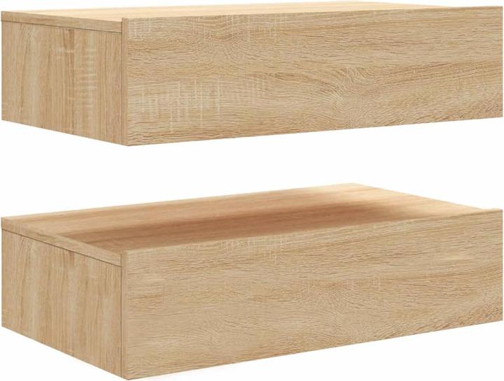 Immagine prodotto VidaXL TV Schrank mit LED-Leuchten Fernsehschrank Lowboard 2 Stk. Sonoma-Eiche