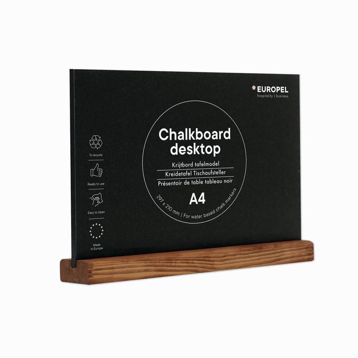 Produktbild Europel Kreidetafel Tischaufsteller, DIN A4 quer, natur