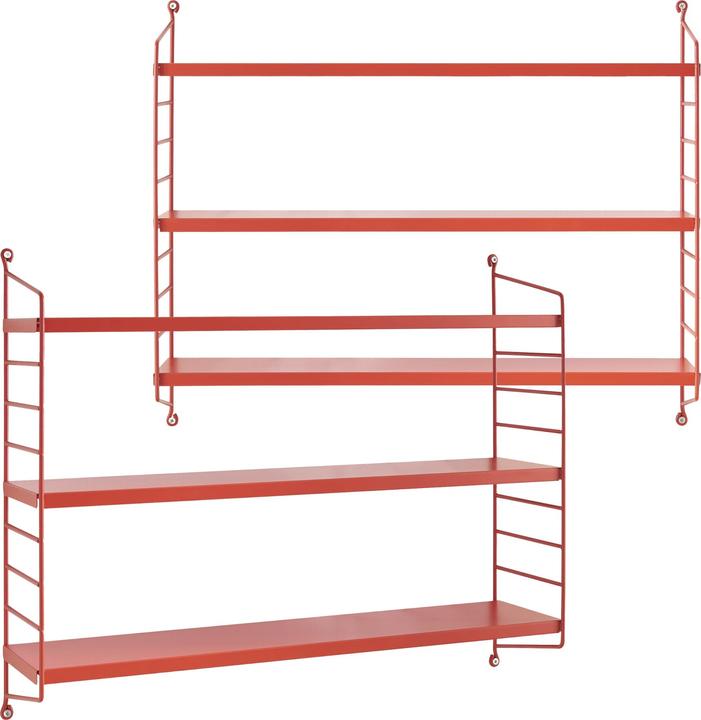 Produktbild En.Casa Modulares Wandregal Strängnäs 2er Set Rot