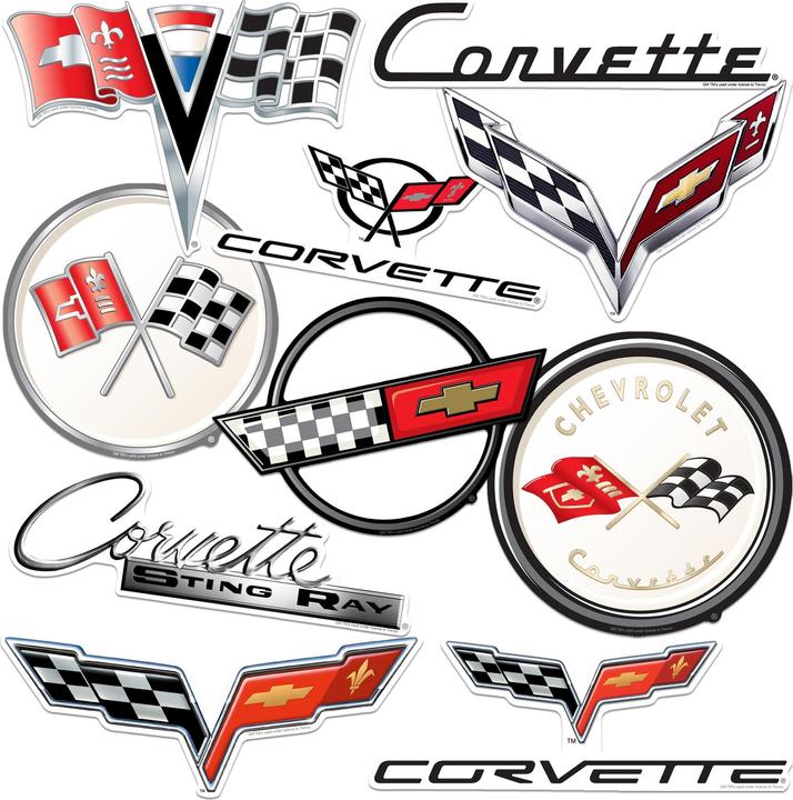 Chevrolet Aufkleber Corvette Branding Deluxe Stickers Variety Pack 50erPack Vinyl