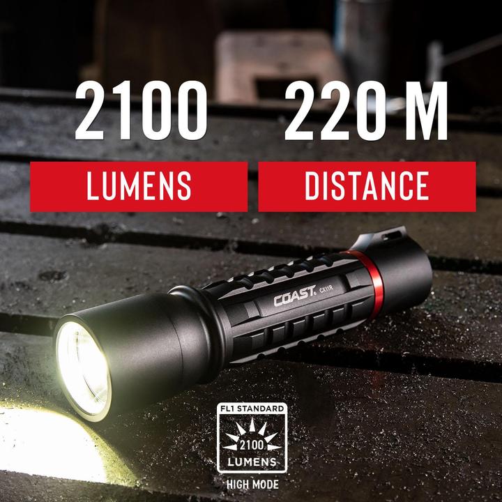 Produktbild Coast XP11R wiederaufladbare Taschenlampe 2100 Lumen (15.20 cm, 2100 lm)