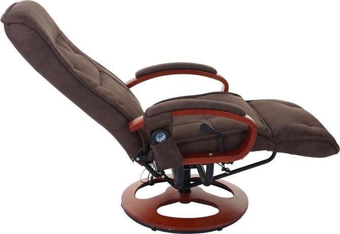 Actual product image Swisshandel24 Relax Lounger, Relax Chair Massage Chair, WITH Massage Fabric/Textile - Imitation Suede Brown
