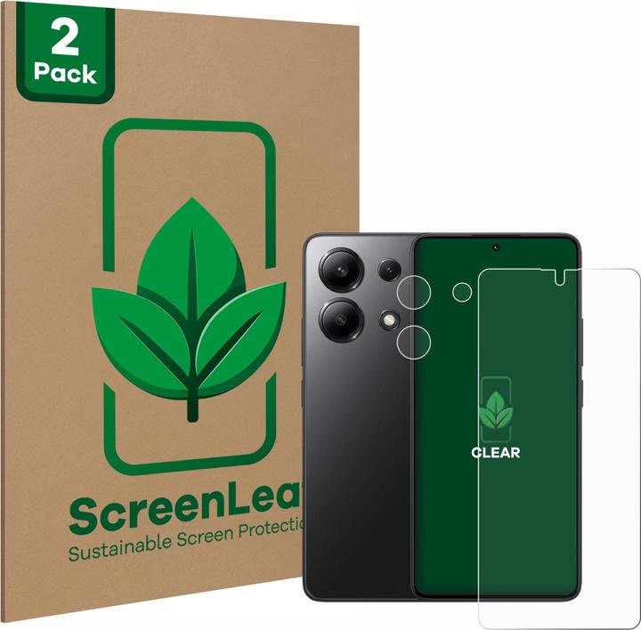 Productafbeelding ScreenLeaf Beschermfolie duurzame screenprotector screenprotector folie helder transparant (2 Stuk, Xiaomi Redmi Note 13)