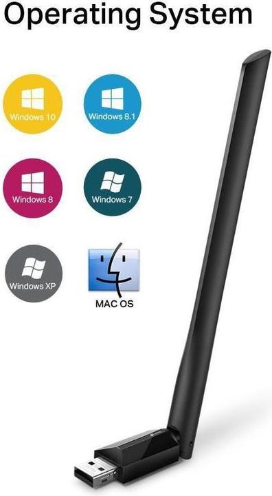 Immagine prodotto TP-Link AC600 AD ALTO GUADAGNO WI-FI USB. (USB 2.0)