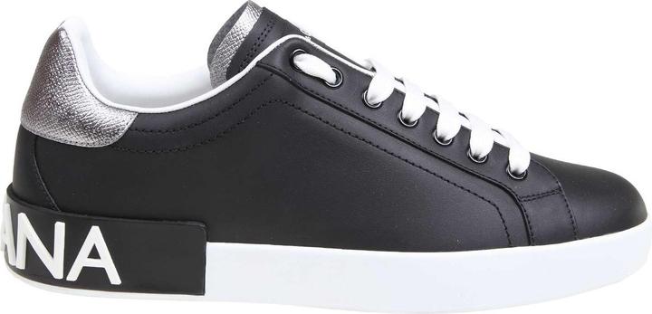 Dolce & Gabbana portofino sneakers in black nappa calfskin (39)