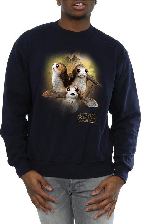 Actual product image Star Wars Mens The Last Jedi Porgs Brushed Sweatshirt (S)