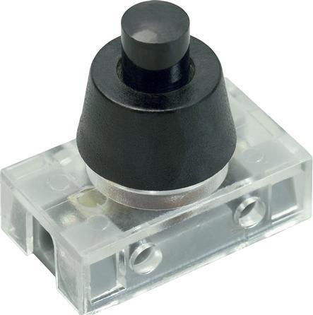 Acelshop Druckschalter 2A 250V, schwarz mit transparentem Boden