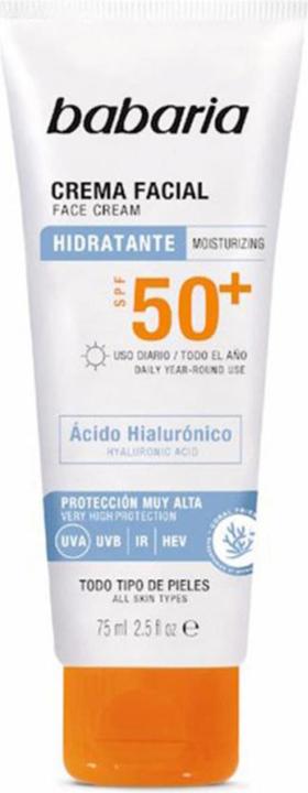 Produktbild Babaria Sol Facial Hialuronico 75ml (Sonnencreme Gesicht, SPF 50, 75 ml)