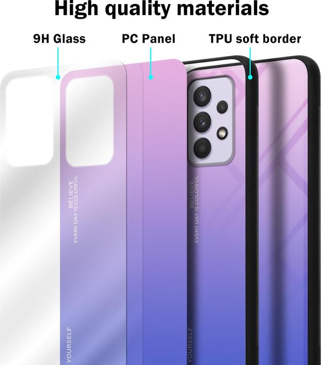 Productafbeelding Cadorabo TPU 2 Kleuren Glazen Hoesje (Samsung Galaxy A33 5G)