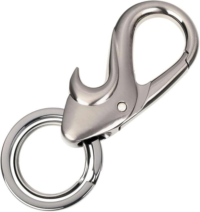 Troika DROP Schlüsselanhänger mit 2 Ringen, Karabiner, Flaschenöffner, gunmetal