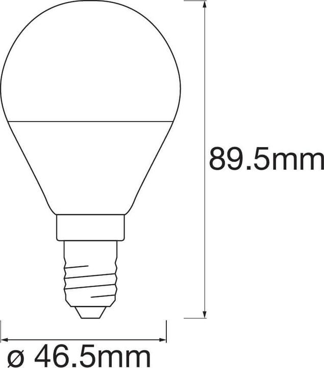 Actual product image Ledvance Classic P (E14, 5 W, 470 lm, 1 x, F)