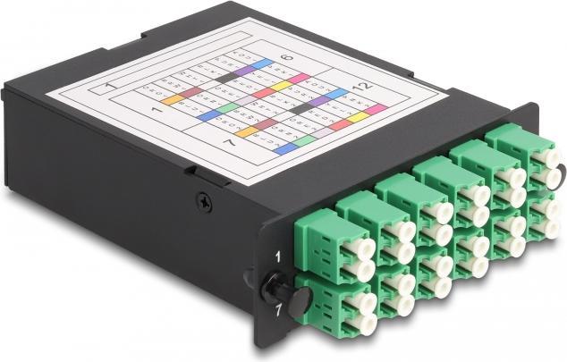 Actual product image Delock FO HD (High Density) Cassette MPO male to 12 x LC Duplex female, 24 fibers, singlemode, polar...