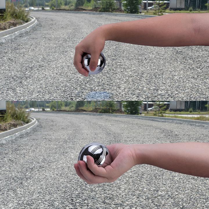 Actual product image Casativo Boules & pétanque game with 8 metal balls, wooden ball, distance metre, carrying bag (8 x)
