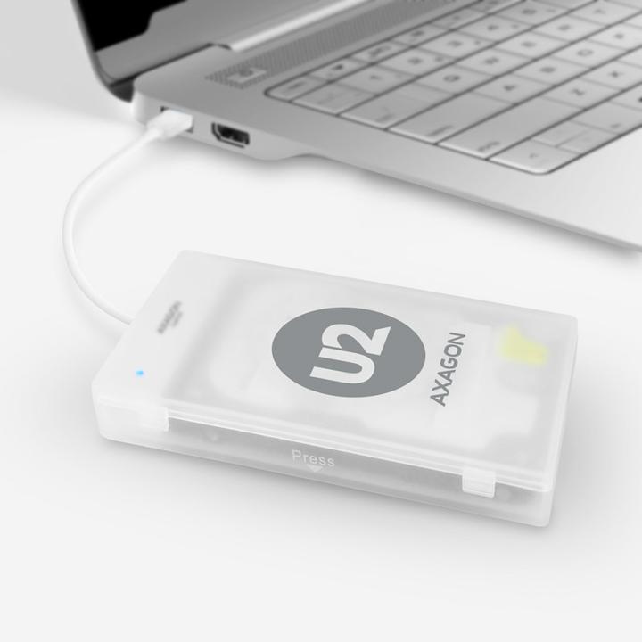 Actual product image Axagon ADSA-1S6 SLIMPort Adapter, USB 2.0, 2.5" SSD/HDD, SATA - with Case (2.5")