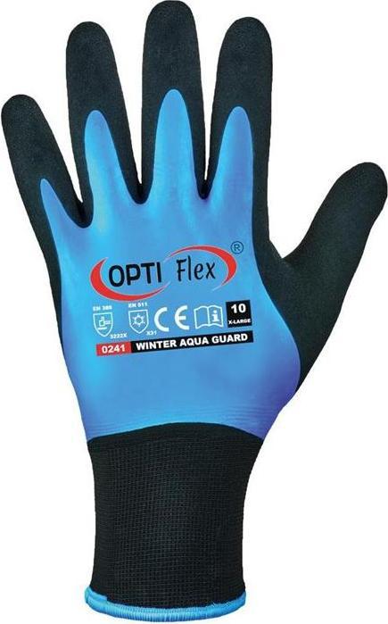 Actual product image Opti Flex Gloves Winter Aqua Guard size 9 black/blue EN 388, EN 511 PPE category II (9)