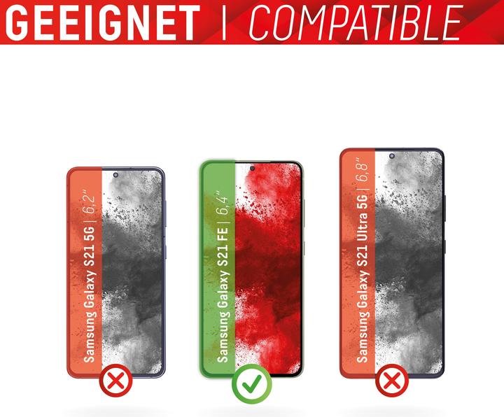 Actual product image Displex Real Glass, 2D Panzerglas (1 Piece, Samsung Galaxy S21 FE 5G)