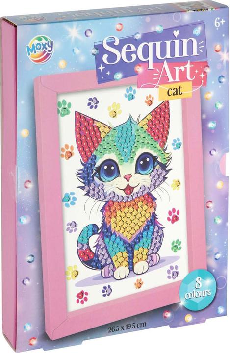 Produktbild Grafix Machen Sie Ihr eigenes Tier-Pailletten-Kunst-Bastelset, 8 Farben
