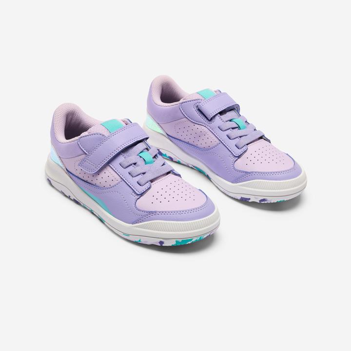 Produktbild Decathlon Fitnessschuhe Kinder robust Multisport - Playventure Yard Sneaker lila/grün (38)