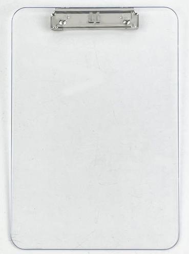 Office Depot Planchette à pince Transparent A4 Polystyrène (22,5 x 31,5 cm)