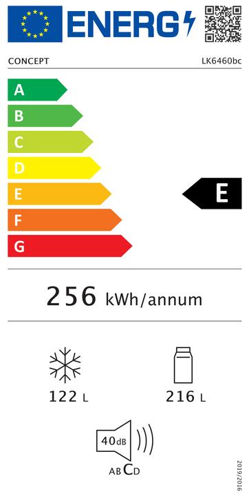 Etichetta energetica Concept LK6460BC (338 l)