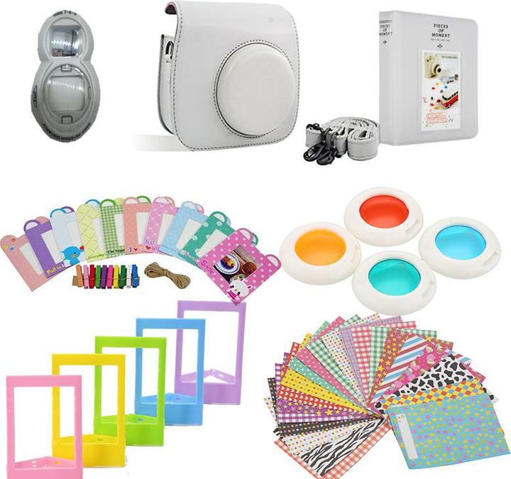 JTI Kit d'accessoires pour Fujifilm Instax Mini 8/9 - Smokey White (Sacs pour appareils photo)