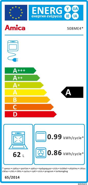Energy Label Amica KGEL 58ME4.38HZpMs (W)